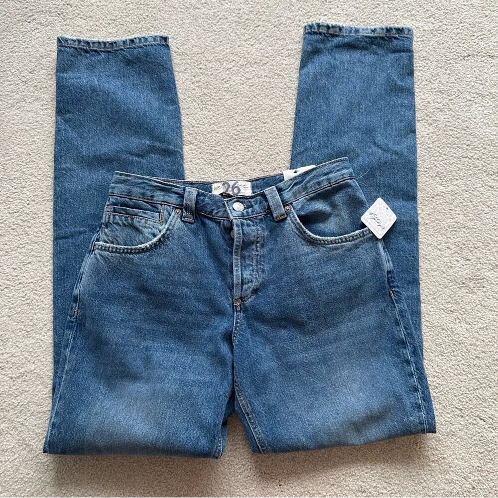 We the Free by Free People Crvy Siren Straight Leg Denim Jeans Size 26